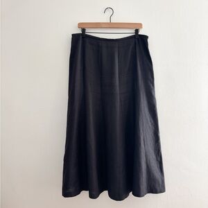 Vintage Talbots Black Irish Linen Skirt